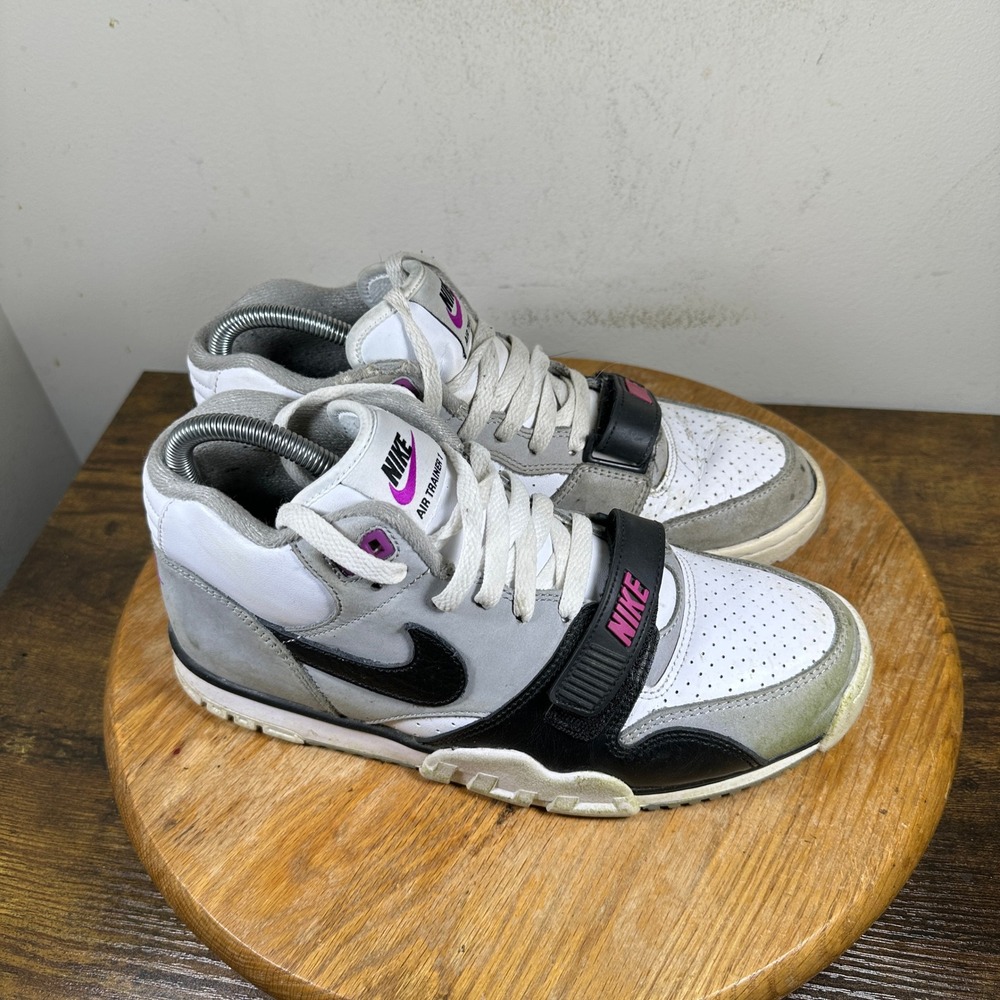 Nike Air Trainer 1 Men's Shoes White Gray Black Purple Size US 8 FN6885-062